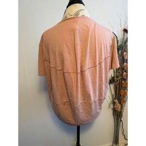 Lululemon Athletica Crew Neck T Shirt Peach Cotton Lycra Blend Size 4